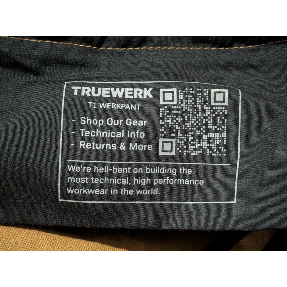 Truewerk T1 Werkpant Mens 40x32 Workwear Cargo Orange - Picture 4 of 7